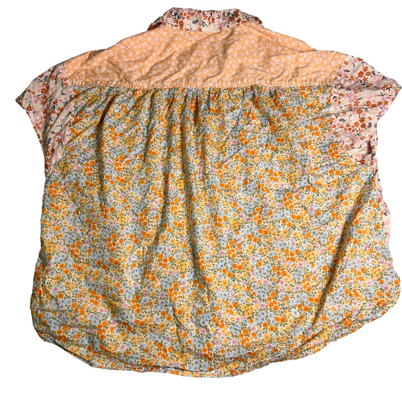 American Eagle Floral Button Up Womens Medium Lightweight Bloomcore Maximalist - Picture 2 of 7